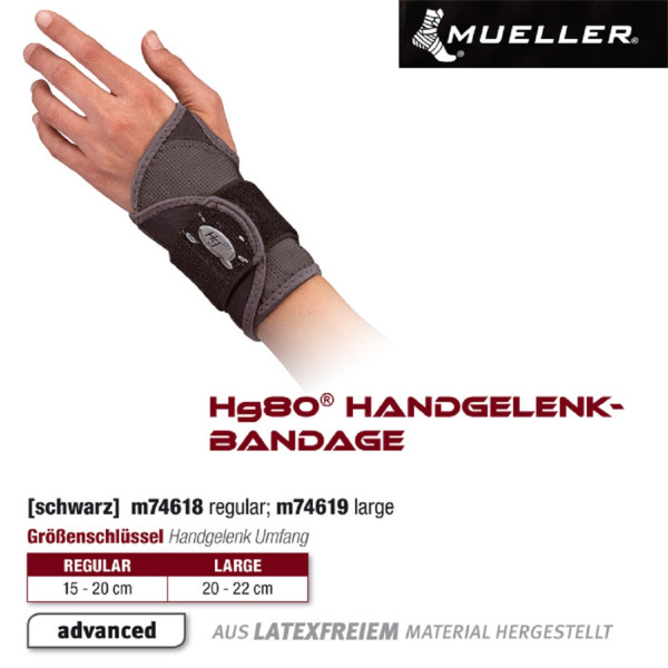 MUELLER Hg80 Handgelenkbandage | L