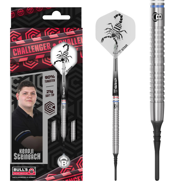 BEAZD Kendji Steinbach Challenger Steel Dart - Professional Steeldart-Set | 21 Gr.