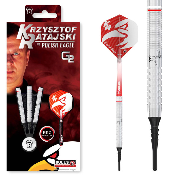 BEAZD Krzysztof Ratajski Soft Dart G2, 90% Tungsten - Professional Softdart-Set | 18 Gr.