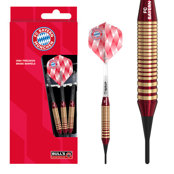 BULL'S FC Bayern Muenchen Brass Soft Dart | 18 Gr.