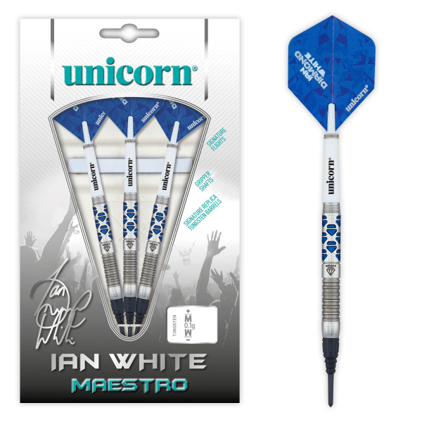 "Unicorn Maestro Ian ""Diamond"" White Soft Darts" | 18 Gr.