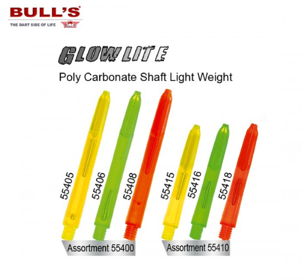 BULL'S Glowlite-Shaft gelb m