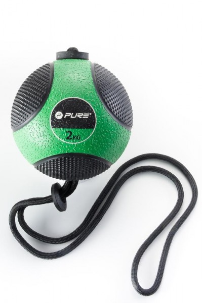 Original Pure 2Improve Medizinball mit Seil | 2 kg