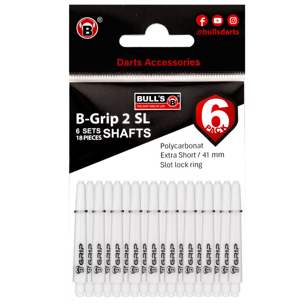 BEAZD 6P-B-Grip-2 SL Sh.im weiß - Professional Softdart-Set