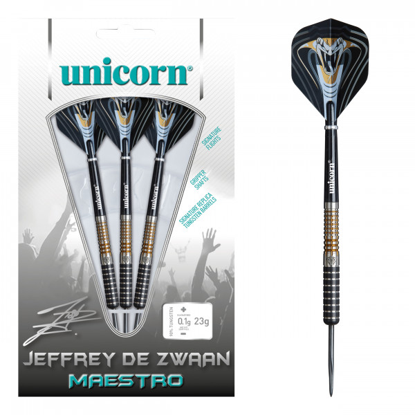 Unicorn Maestro Jeffrey de Zwaan Code 23g Steel Tip 90% Tungsten
