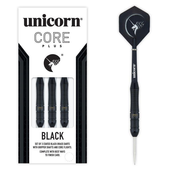 Unicorn Core Plus Black Brass 1 Steel Darts