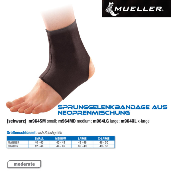 MUELLER Sprunggelenkbandage aus Neoprenmischung | XL