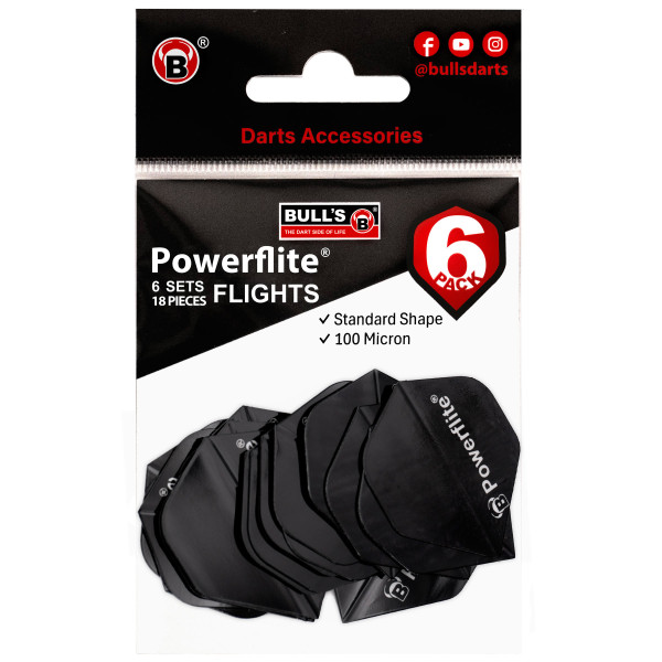 BEAZD 6-Pack Powerflite - Premium Dart-Flights | A-Std/Sch.